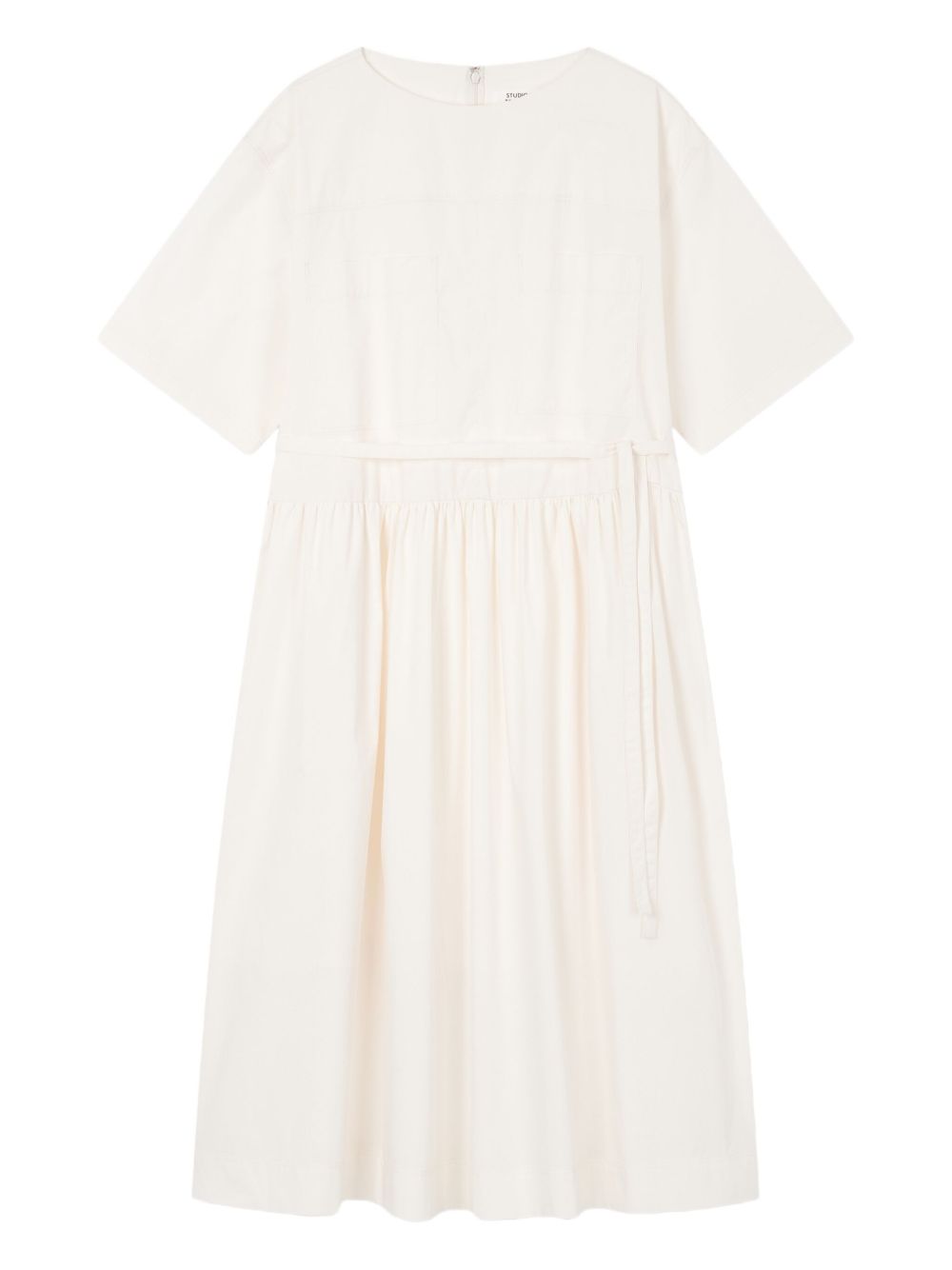 Patch-pocket belted dress - Neutrals