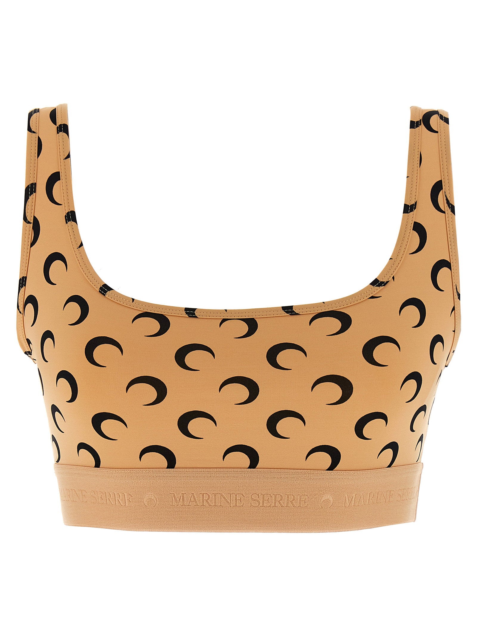 Moon Printed Jersey Cropped Top