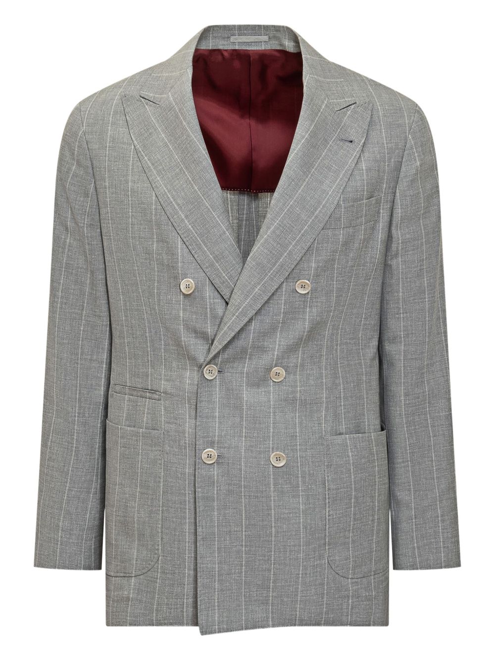 Brunello Cucinelli double breasted blazer - Grey