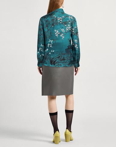 Ferragamo Woman Shirt Deep teal Size 2 Silk