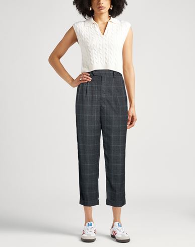 Woman Pants Charcoal Size L Wool