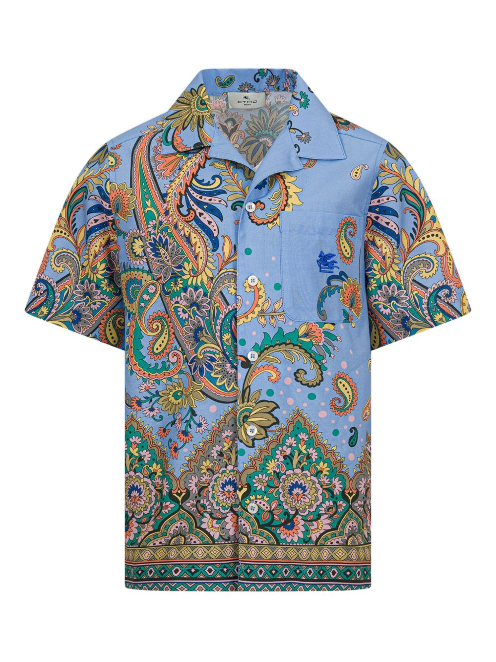 ETRO KIDS graphic-print cotton shirt - Blue