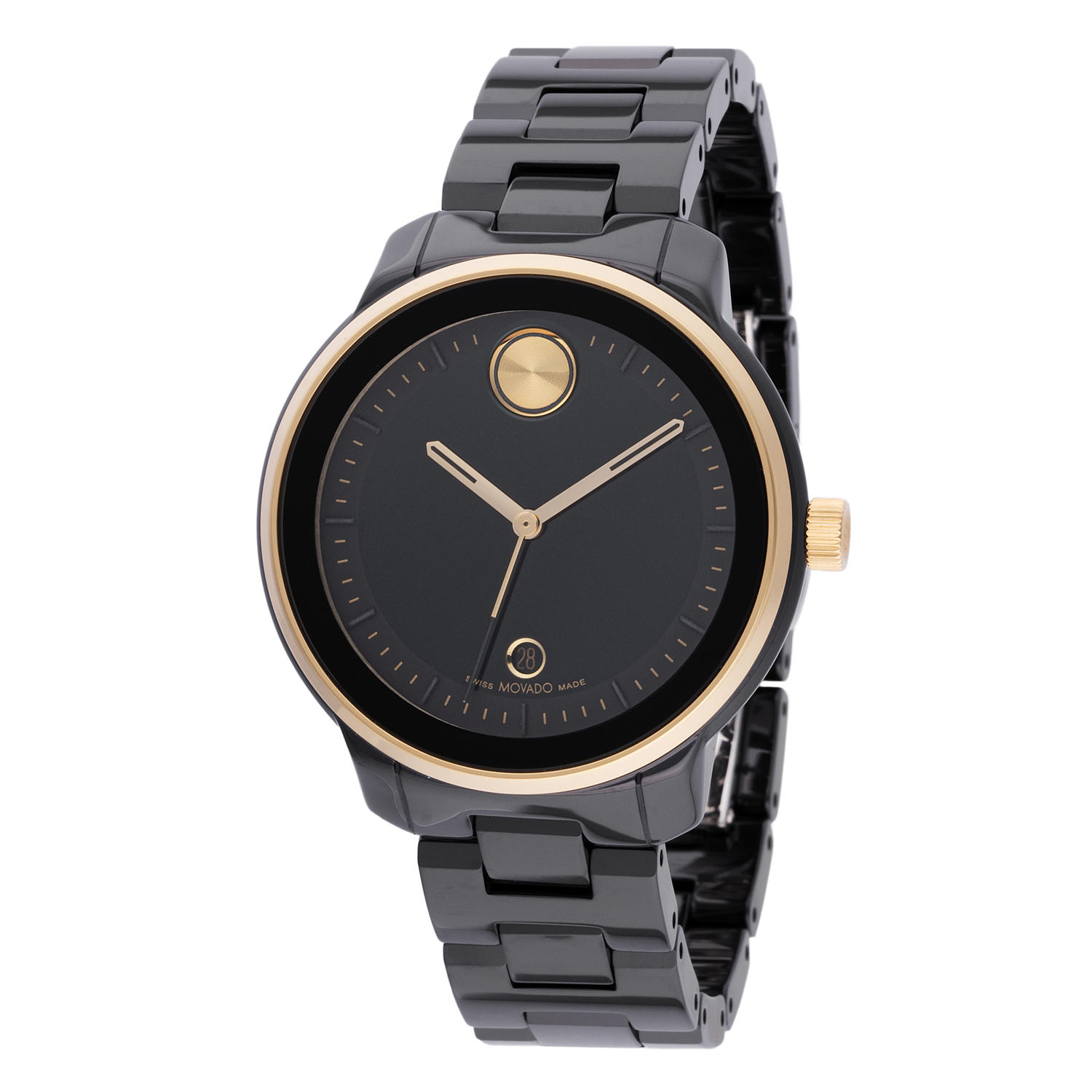 Bold Quartz Black Bracelet Watch