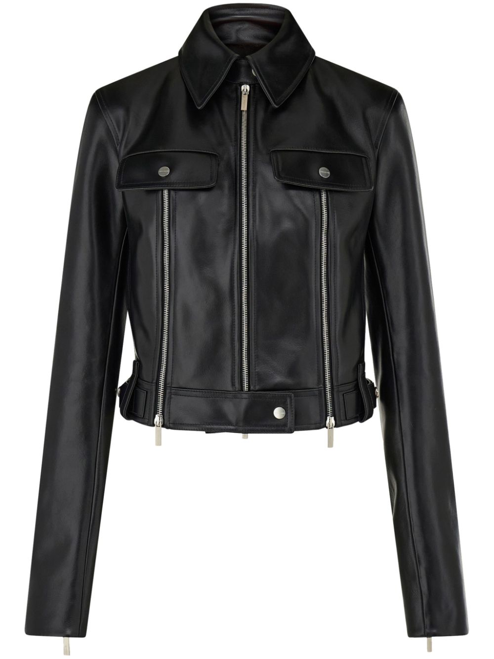 Leather biker jacket - Black