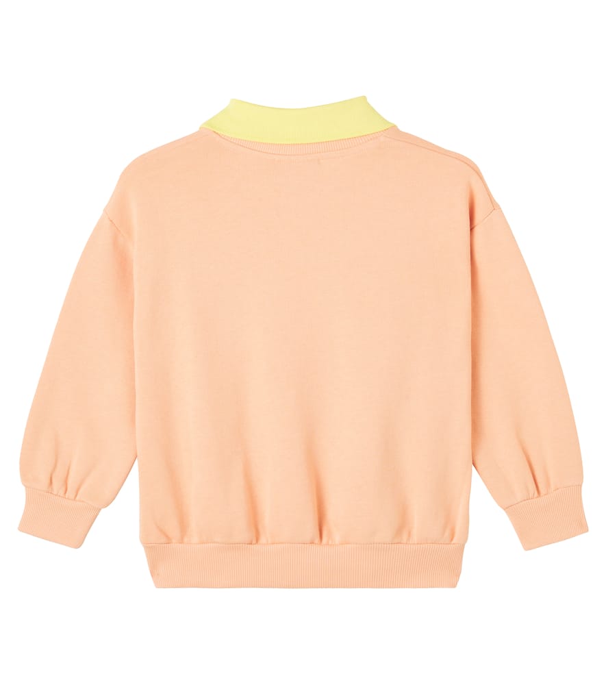 Heart embroidered cotton sweatshirt