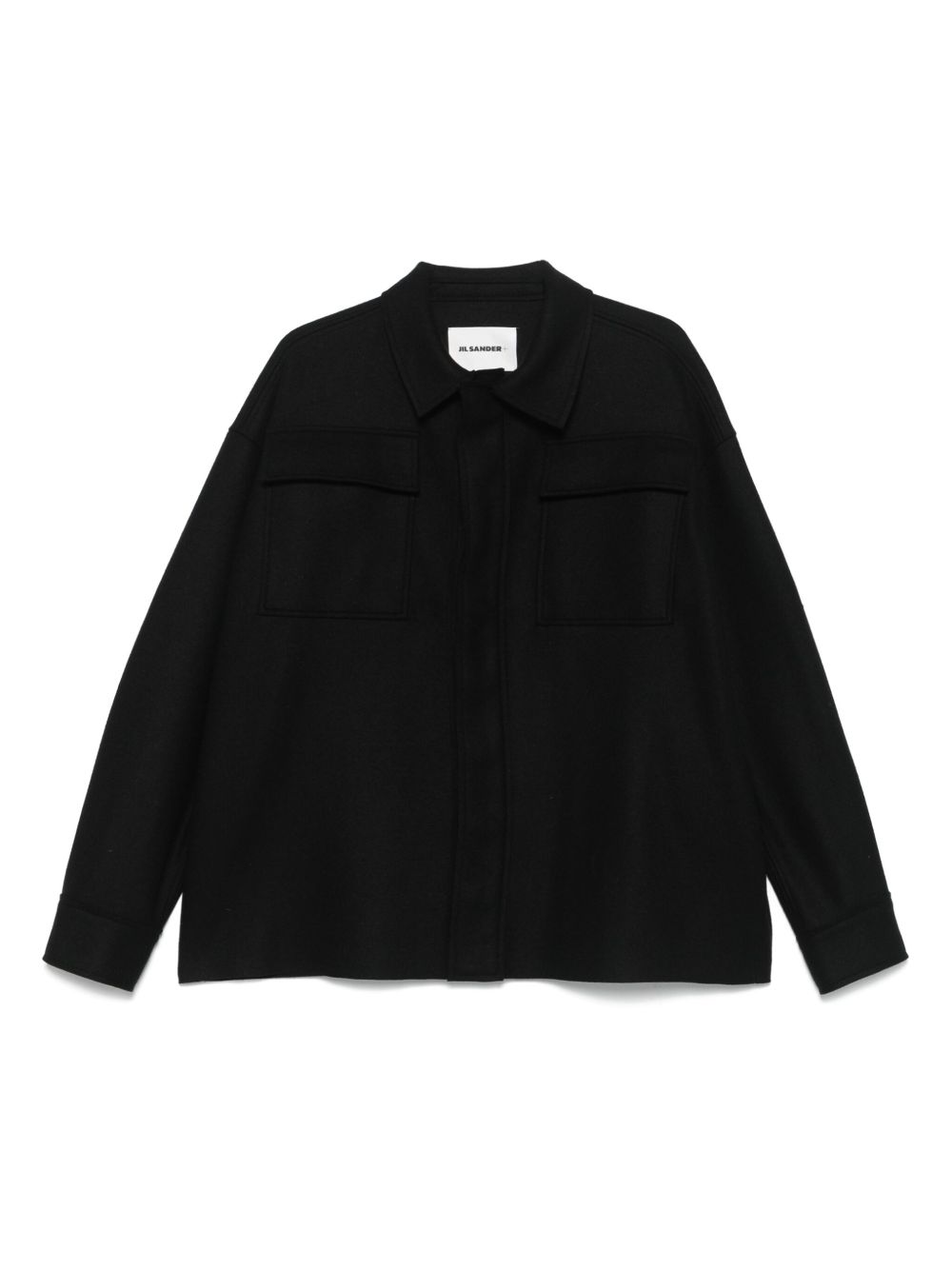Pocket-detail shirt - Black