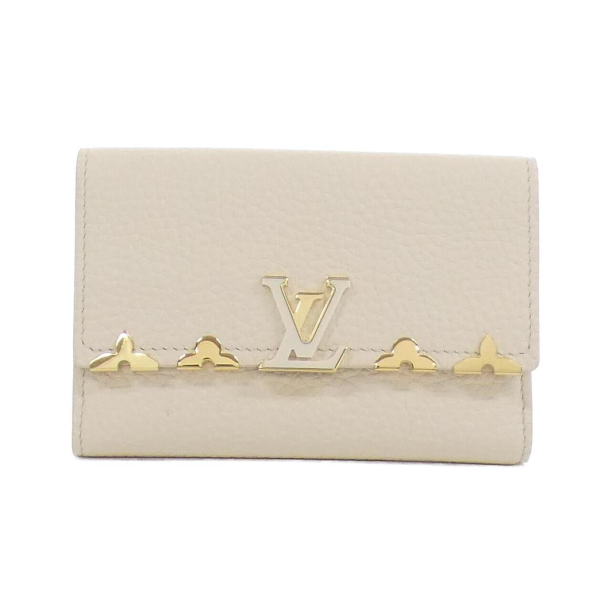 Louis Vuitton Leather Wallet Tri-Fold Pre-Owned