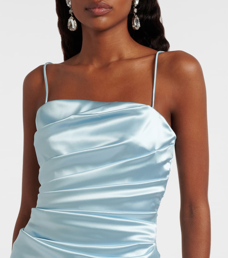 Draped satin minidress