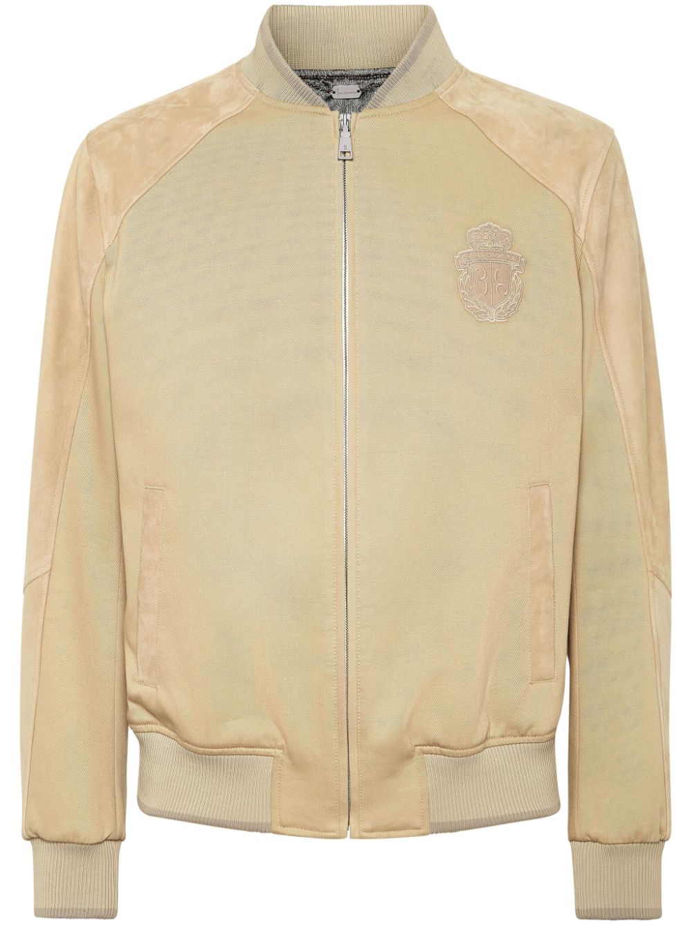 Logo-embroidered jacket - Blue