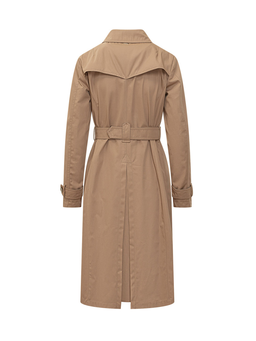 Brown Shirt Collar Trench Coat