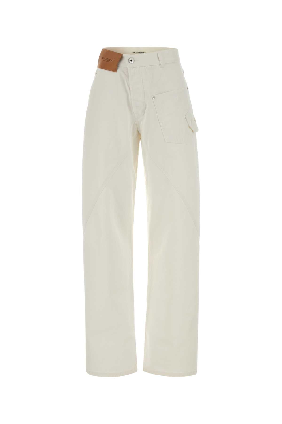 Twisted Workwear Jeans — White