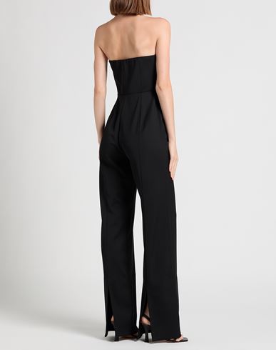 Woman Jumpsuit Black Size 2 Polyester, Virgin Wool, Elastane