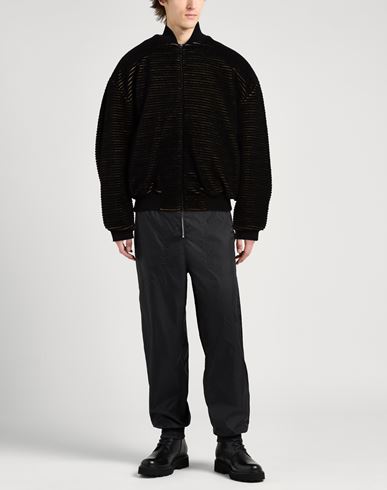 Man Jacket Black Size L Wool, Cotton, Nylon