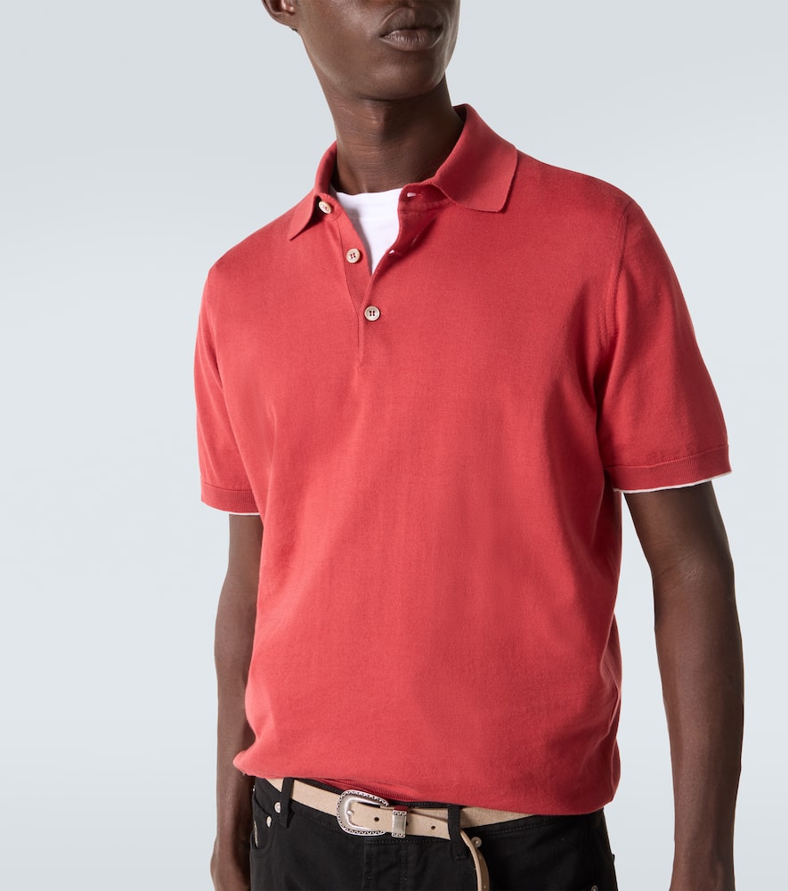 Cotton piqué polo shirt