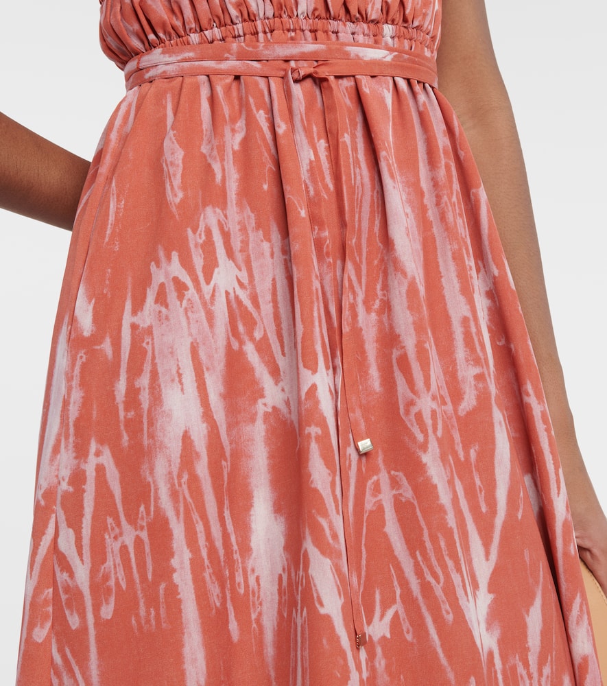 Fiona ruched midi dress