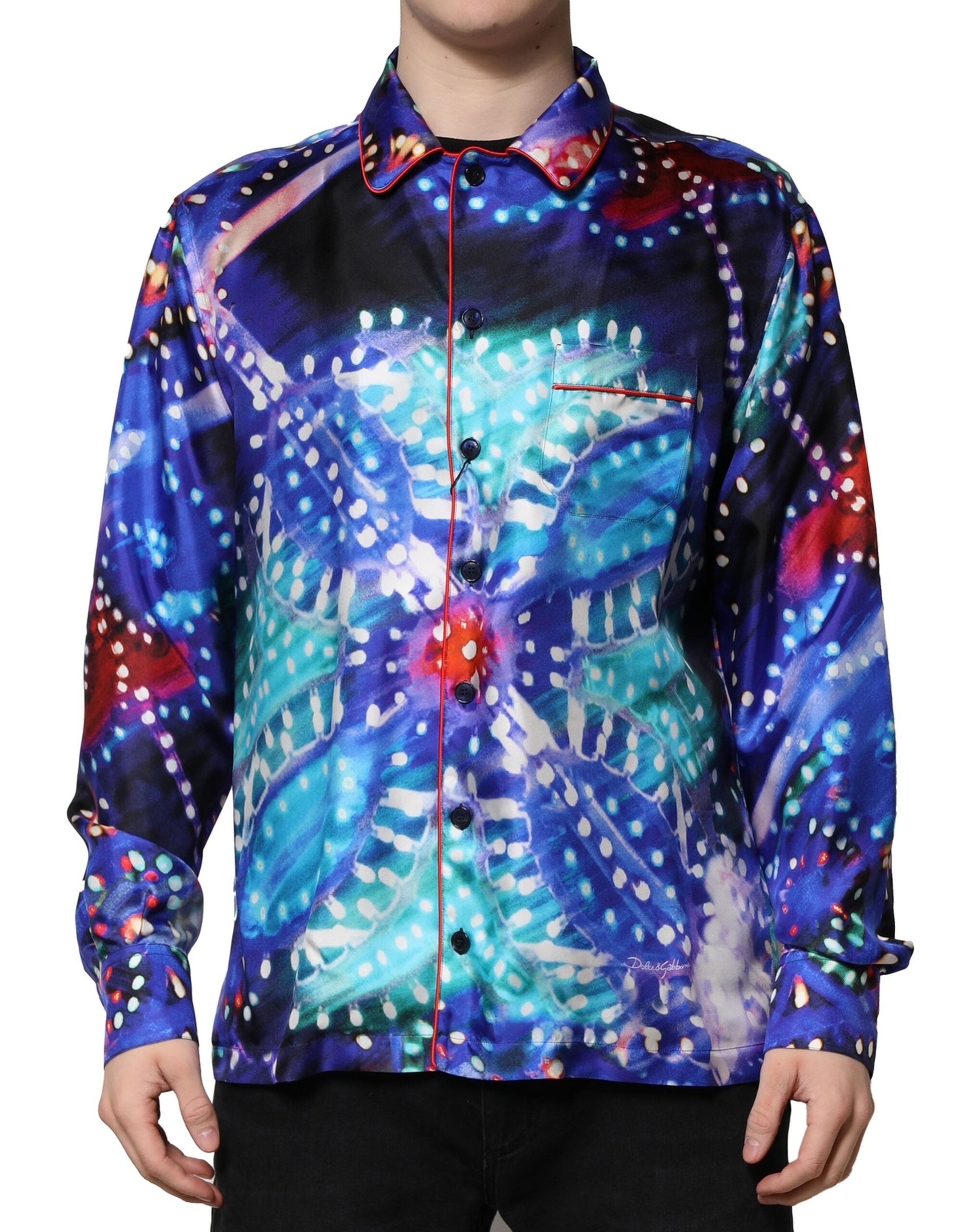 Multicolor Printed Silk Shirt — Multicolor