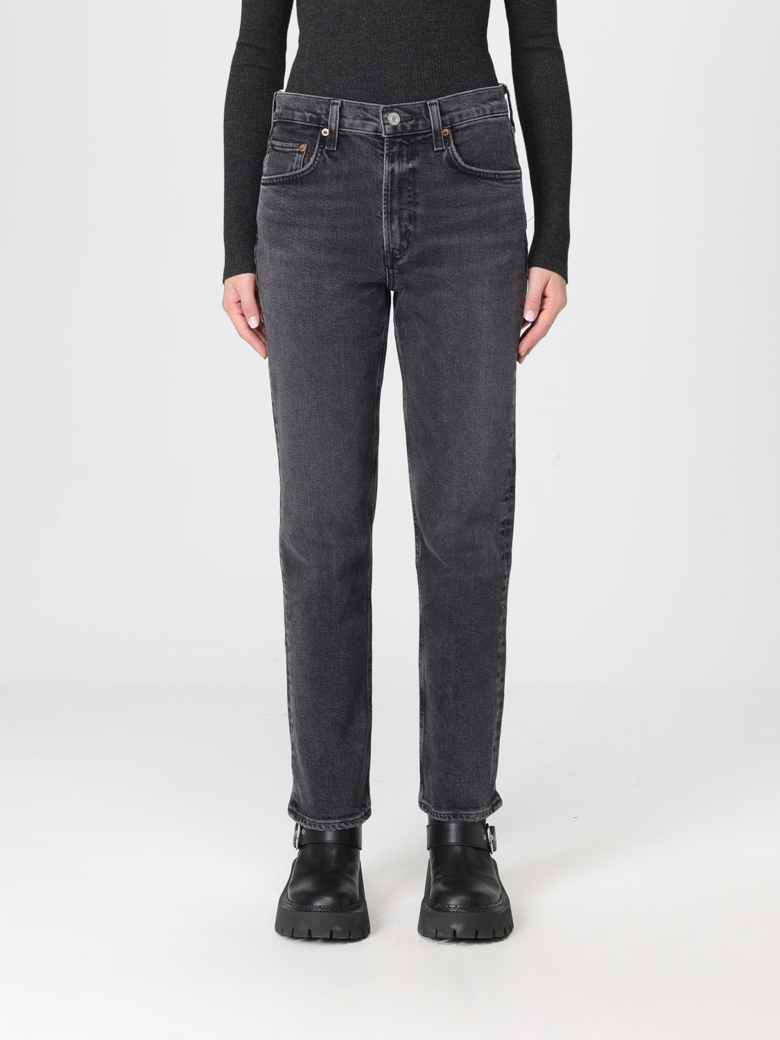 Jeans Woman color Black