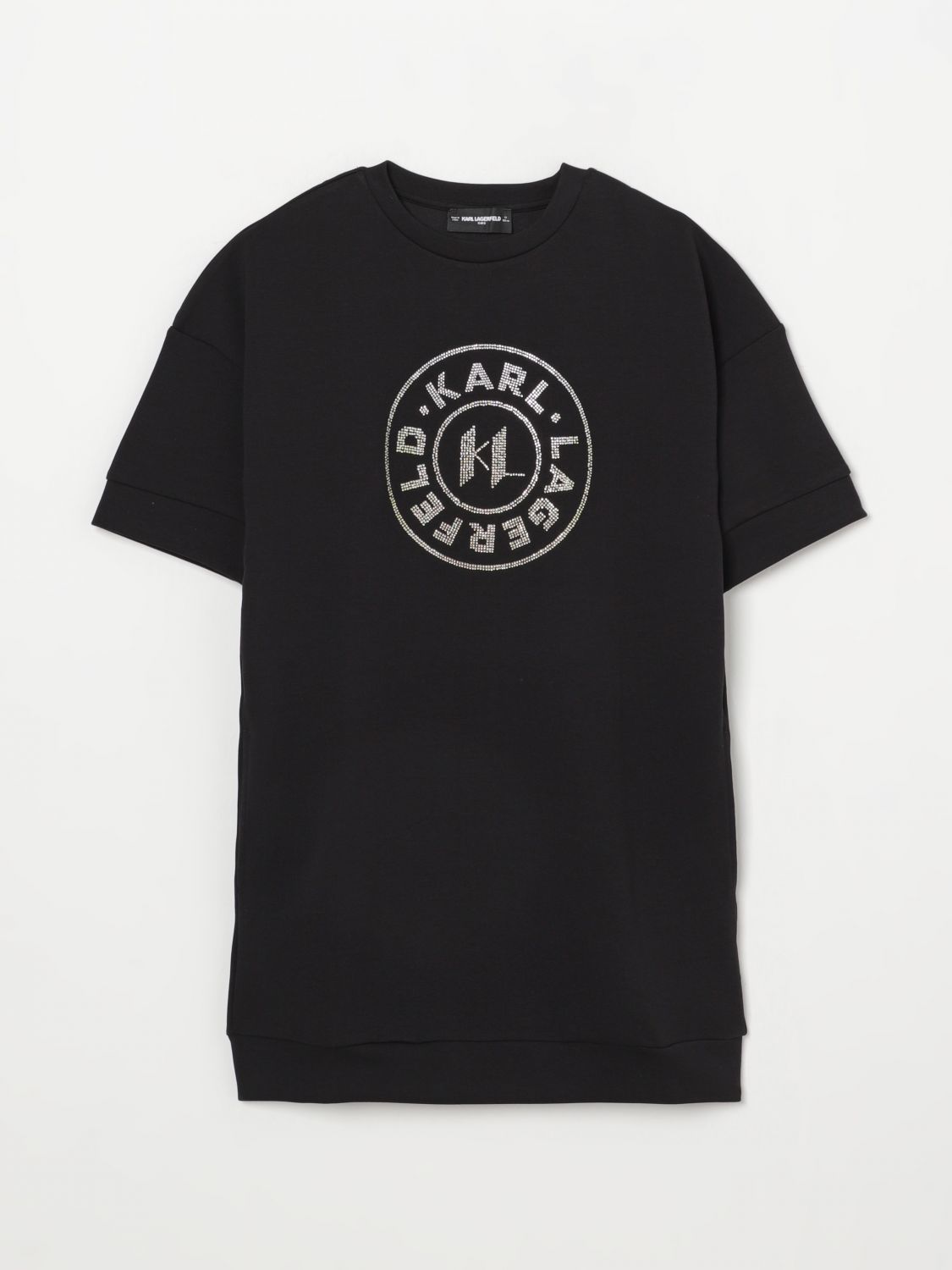 Logo-print T-shirt dress - Black