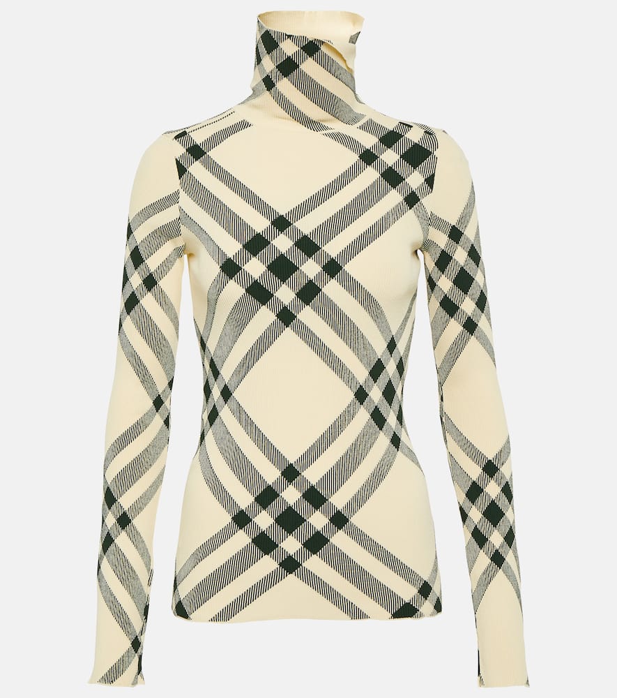 Check turtleneck sweater