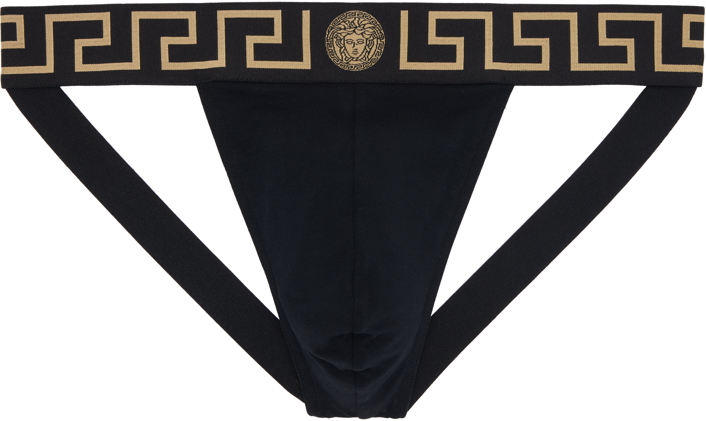 Black Cotton-Jersey Jockstrap