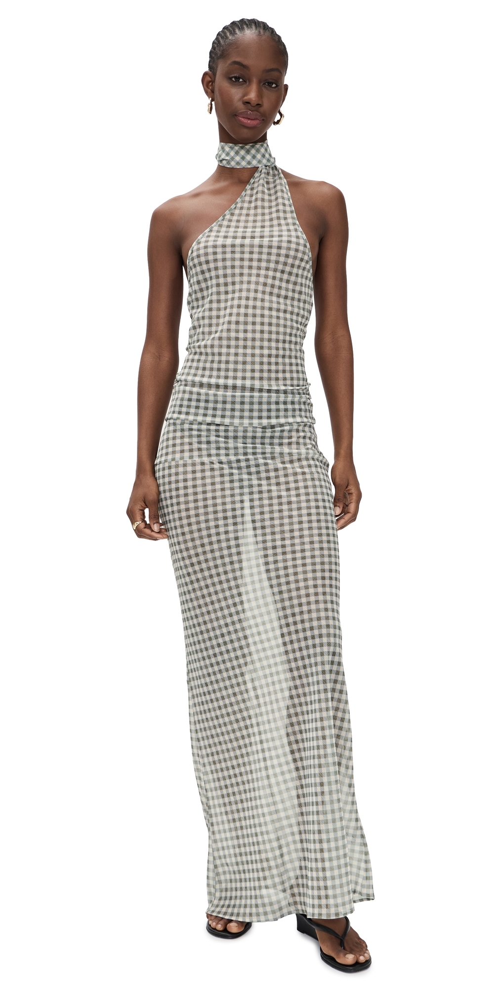 Lux Maxi Dress Sky Check
