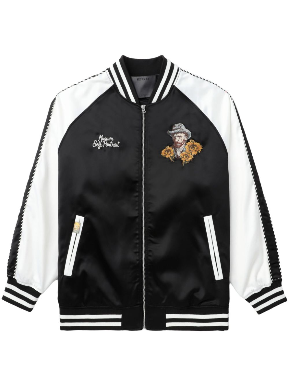 Colourblock varsity jacket - Black
