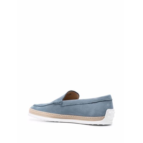 Almond-toe suede loafers
