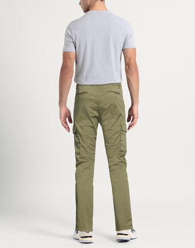 Man Pants Military green Size 30 Cotton, Elastane