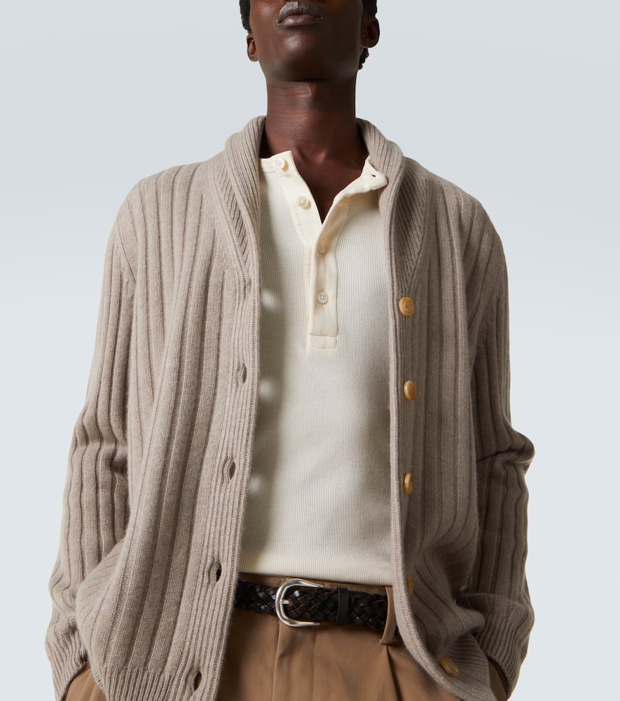 Mr Denver ribbed-knit cashmere cardigan