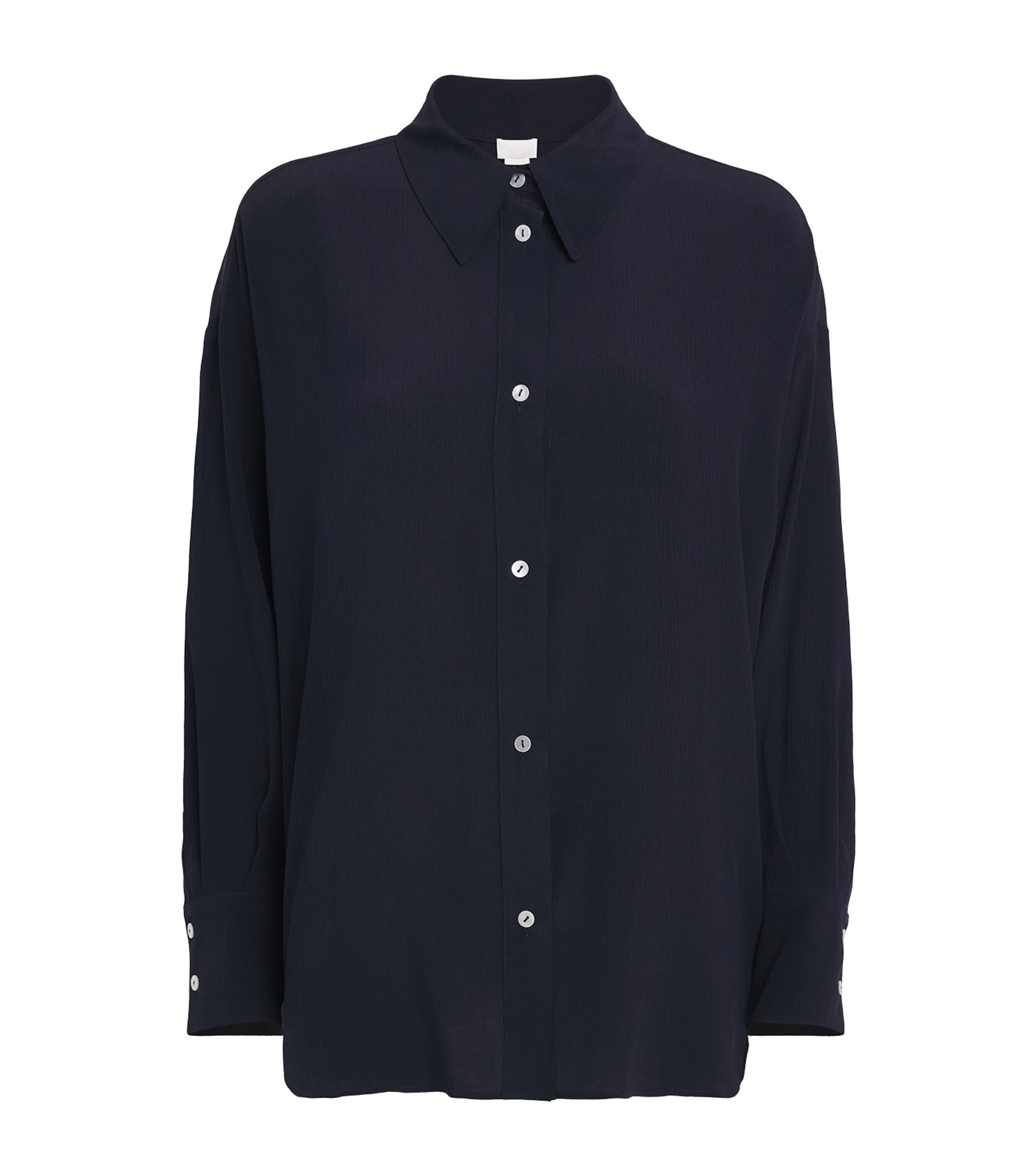 Silk Shirred Shirt
