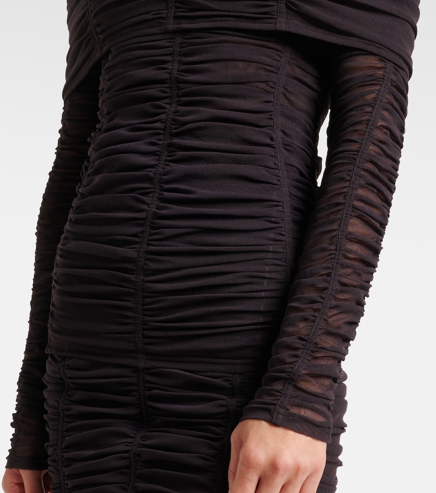 Ruched off-shoulder jersey top