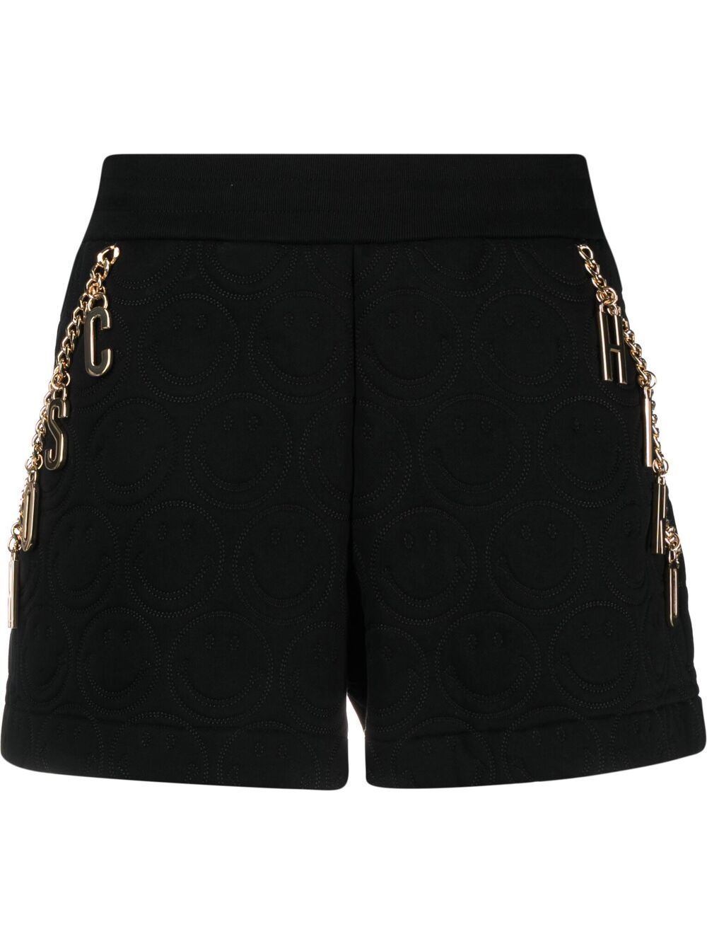 X Smiley fleece shorts - Black