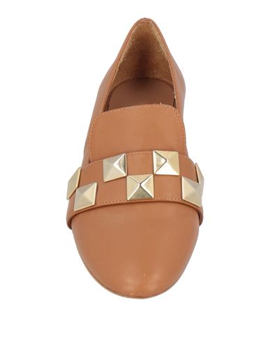 Ovyé Woman Loafers Camel Size 8 Leather