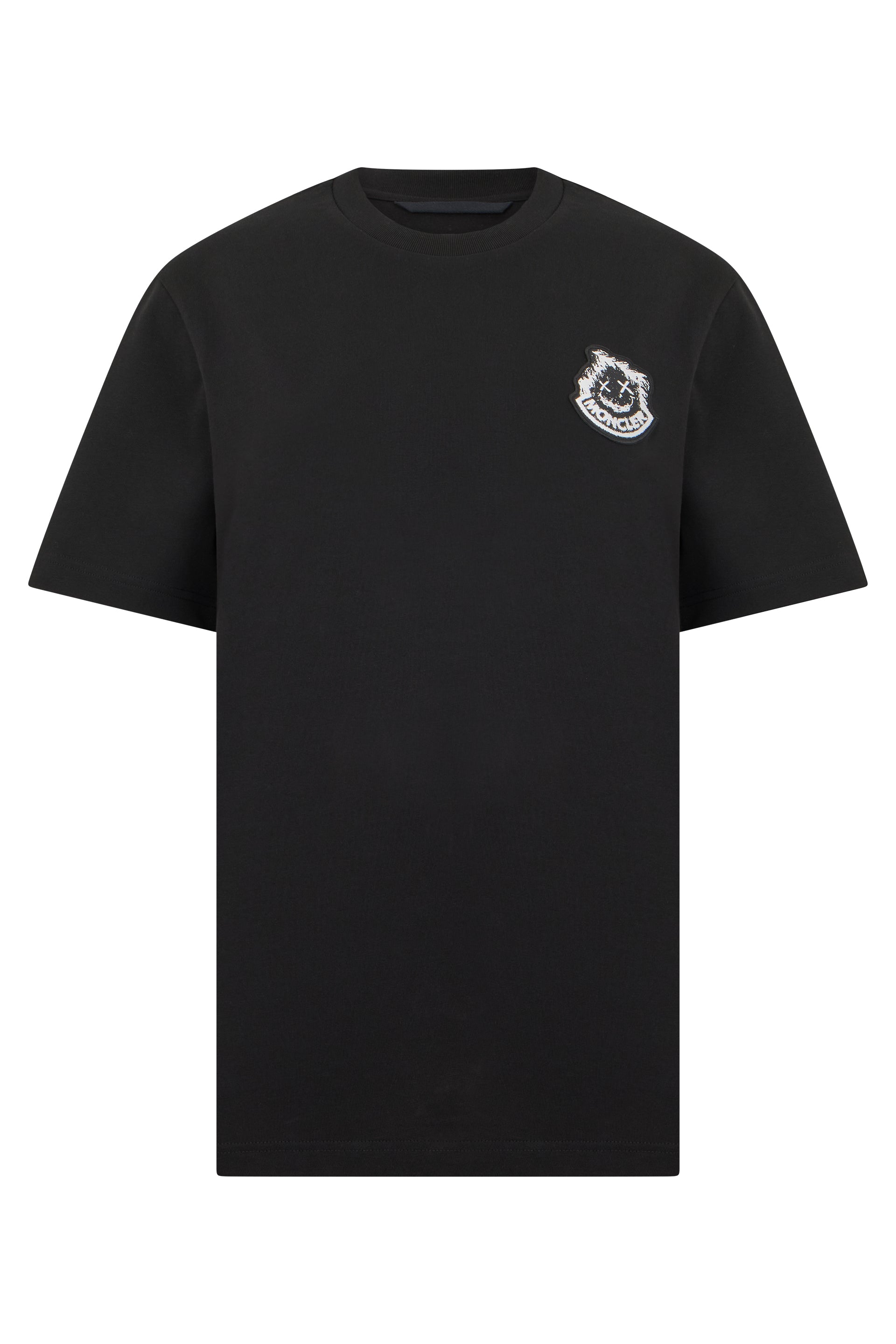 Embroidered Logo Cotton T-Shirt — Black