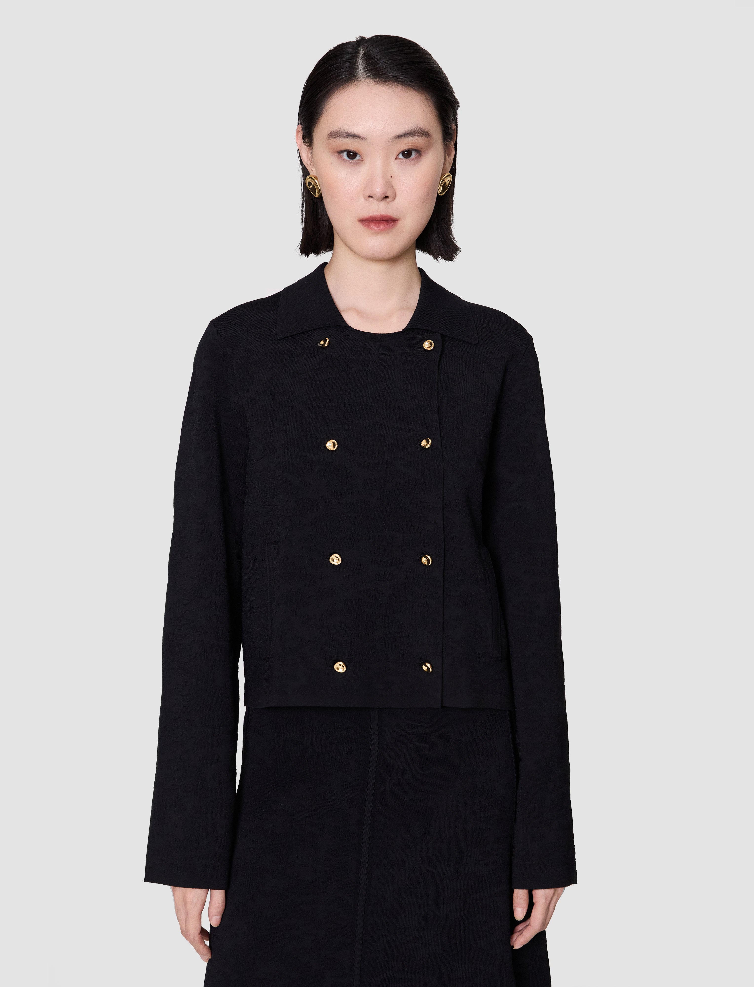 Pilar Leopard Jacquard Milano Jacket - M
