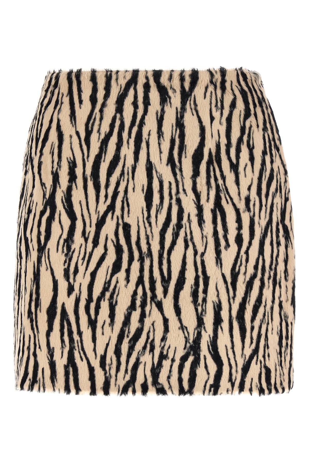 'Printed Faux Fur' Skirt