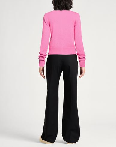 Woman Cardigan Fuchsia Size L Wool, Cashmere