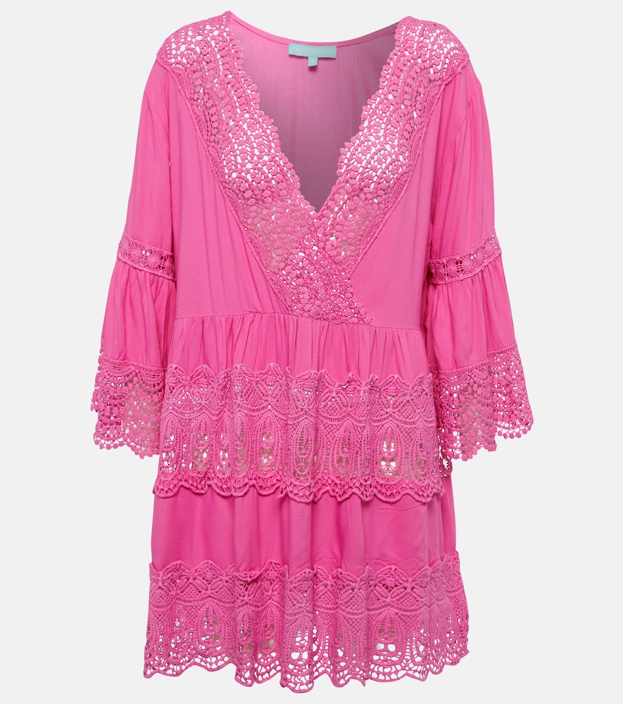 Melissa Odabash Vanessa embroidered cotton mini dress