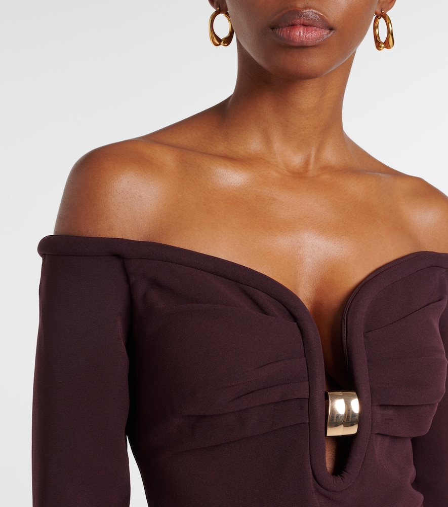Embellished cady gown