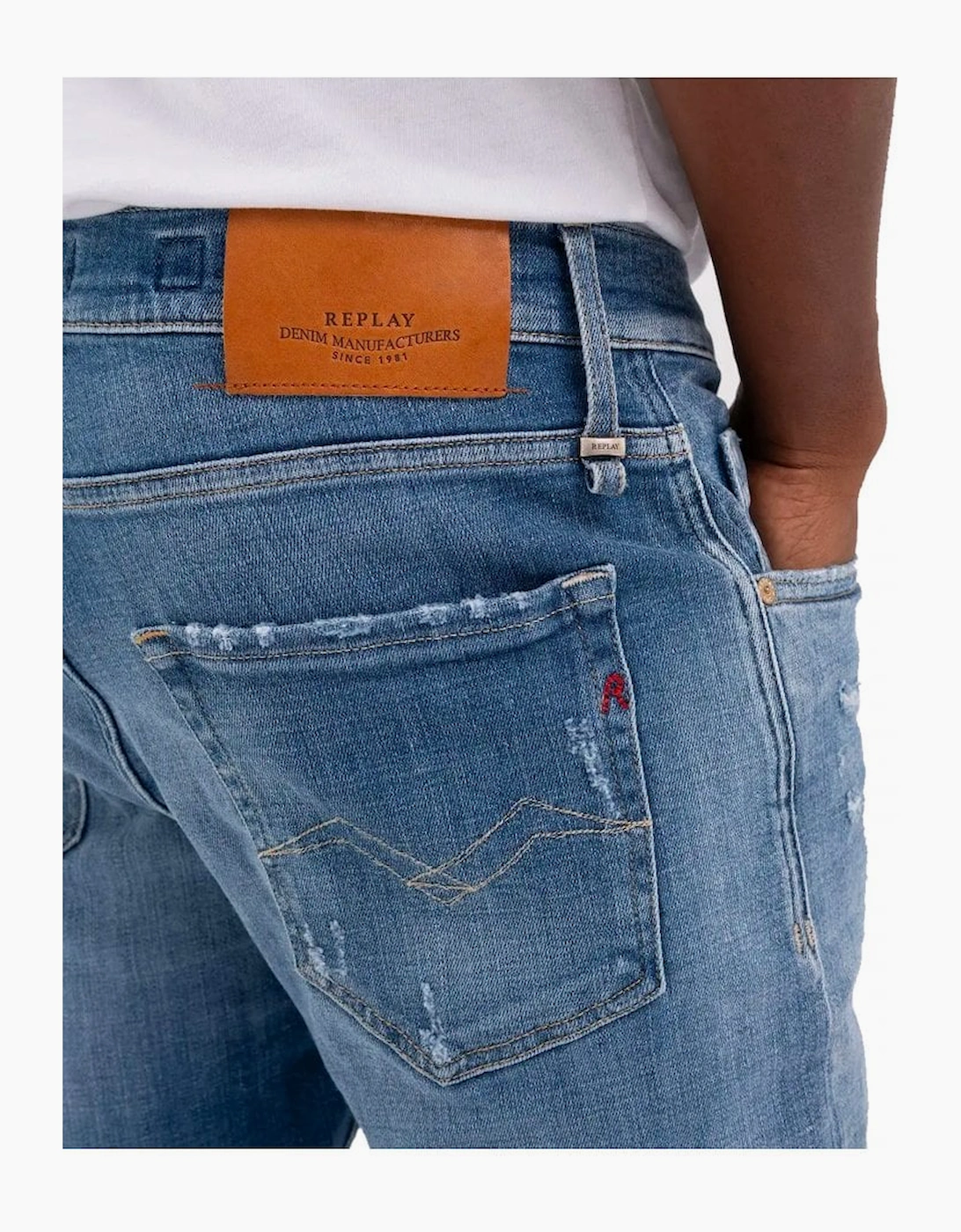 Men's Replay Mickym Premium Aged 10yrs Slim Jeans 009 - Blue