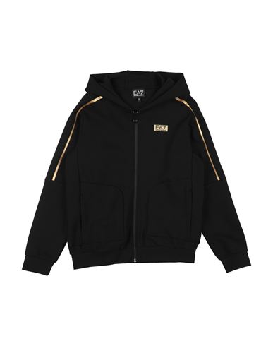 Kid Boy Sweatshirt Black Size 14 Cotton, Polyester, Elastane