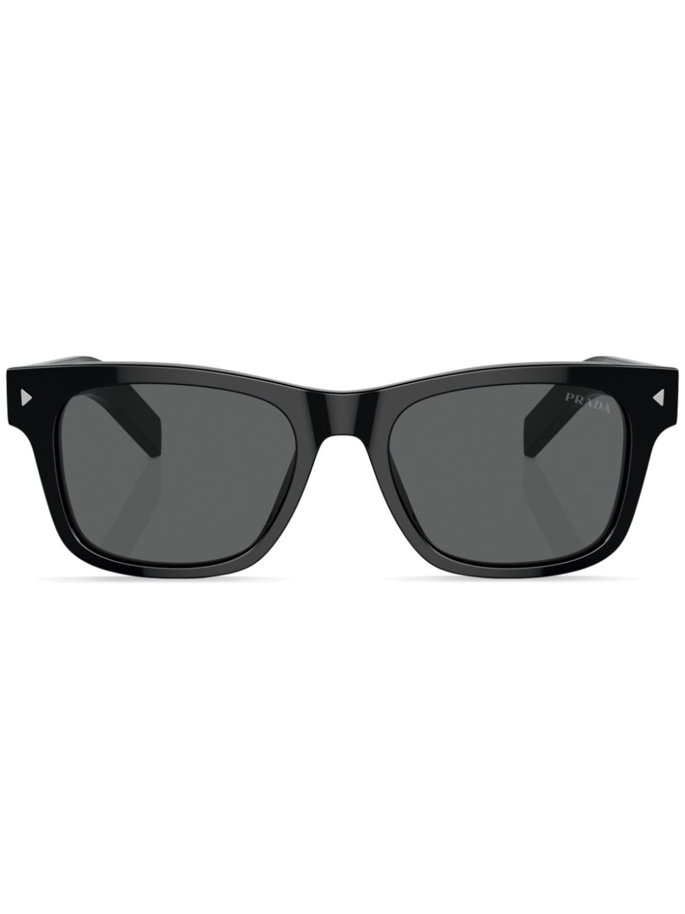 Logo-engraved square-frame sunglasses - Black
