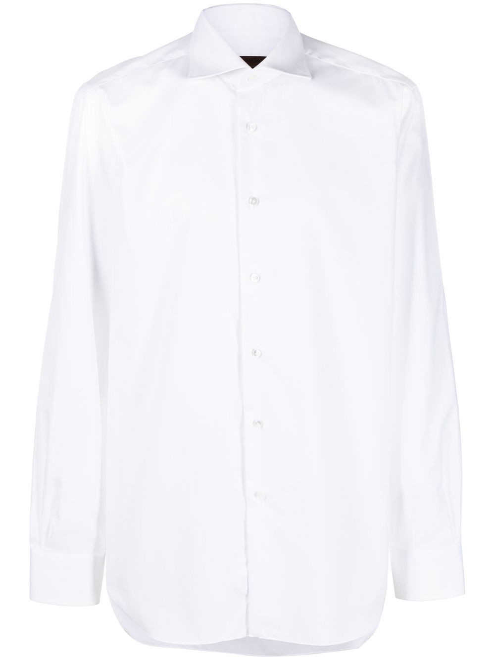 Cutaway-collar cotton shirt - White