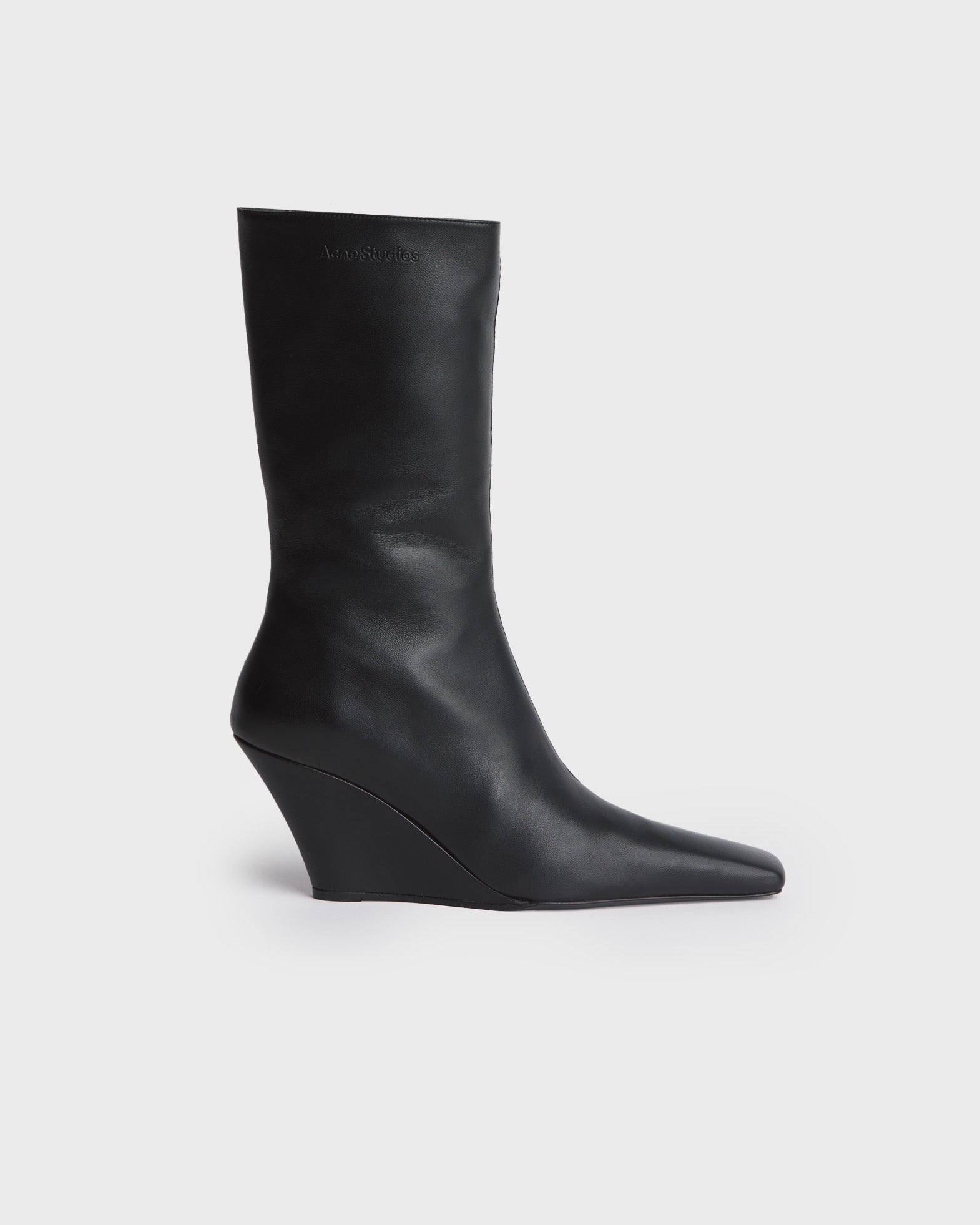 Acne Studios Boots Wedge Leather Black EUR