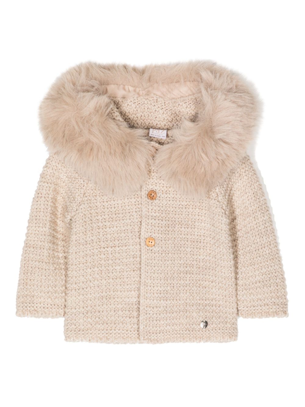 Button-up knitted jacket - Neutrals