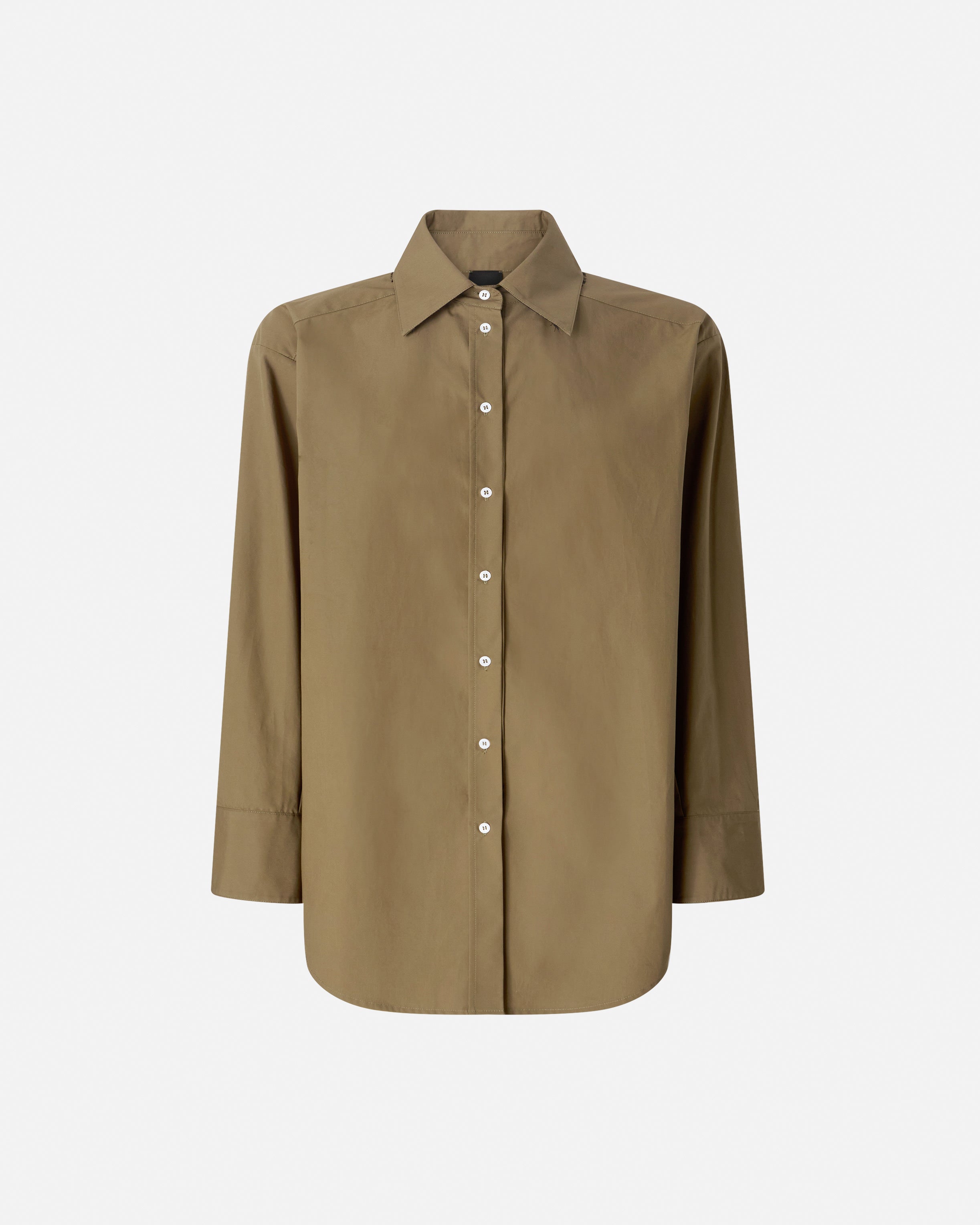 Poplin shirt with lace details - M