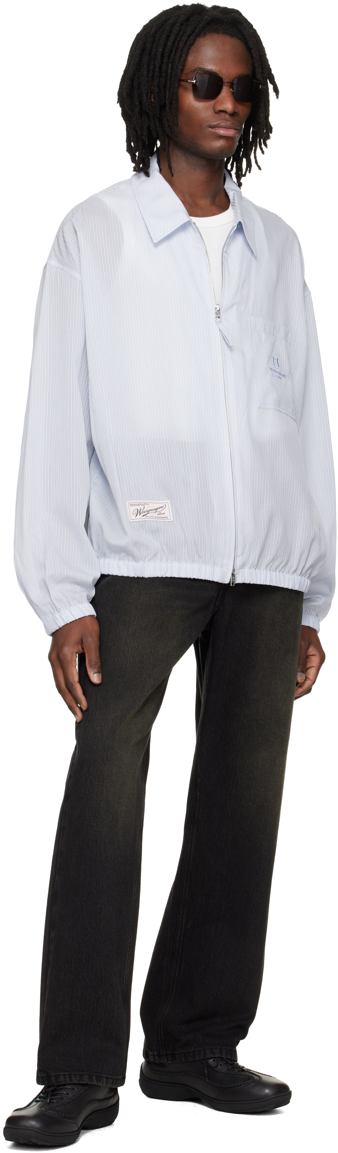 Black Tin Wash Straight Jeans