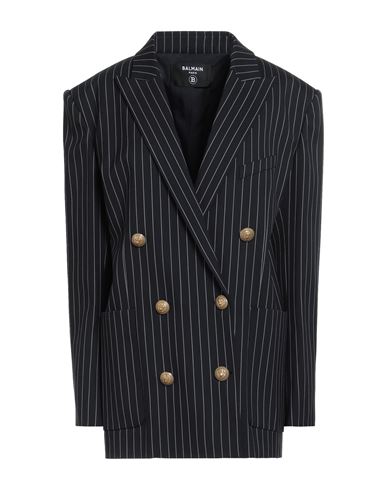 Woman Blazer Midnight blue Size 2 Virgin Wool, Elastane