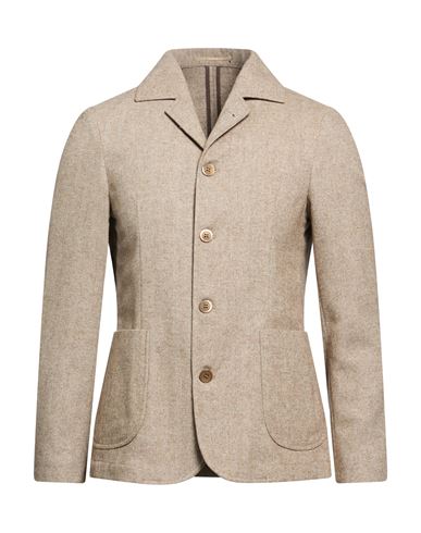 At. p.co Man Blazer Beige Size 42 Polyester, Wool, Viscose