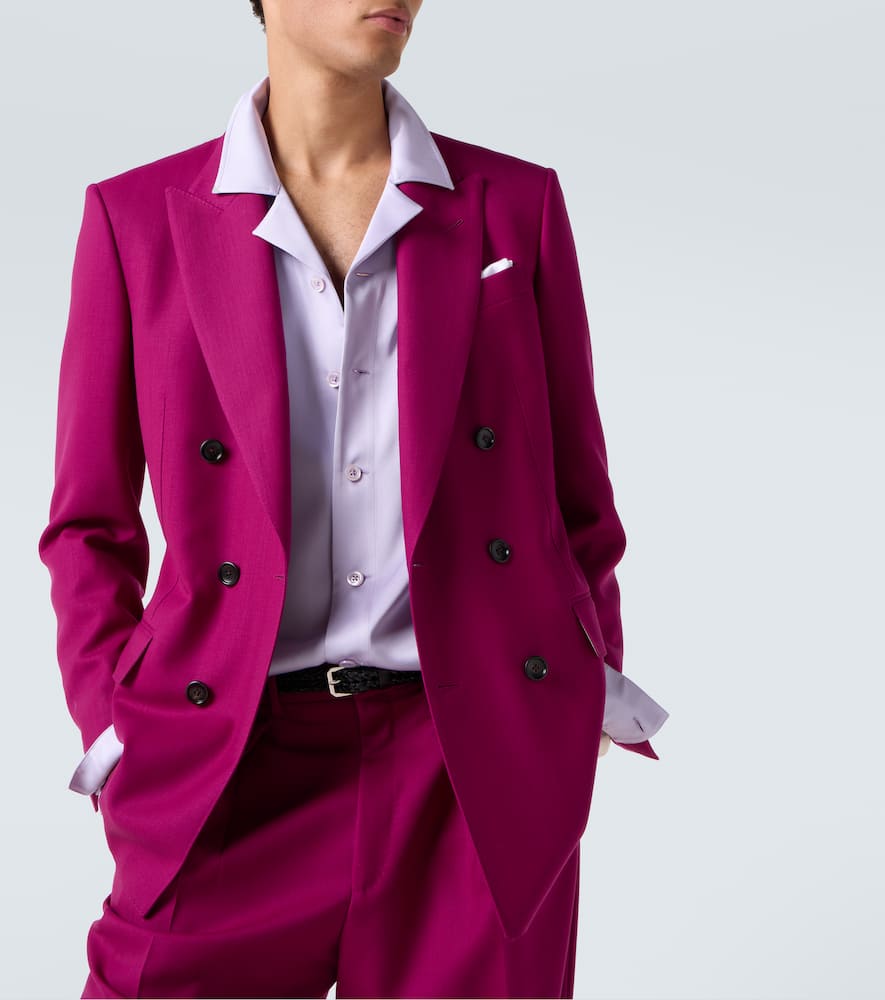 Wool twill suit jacket